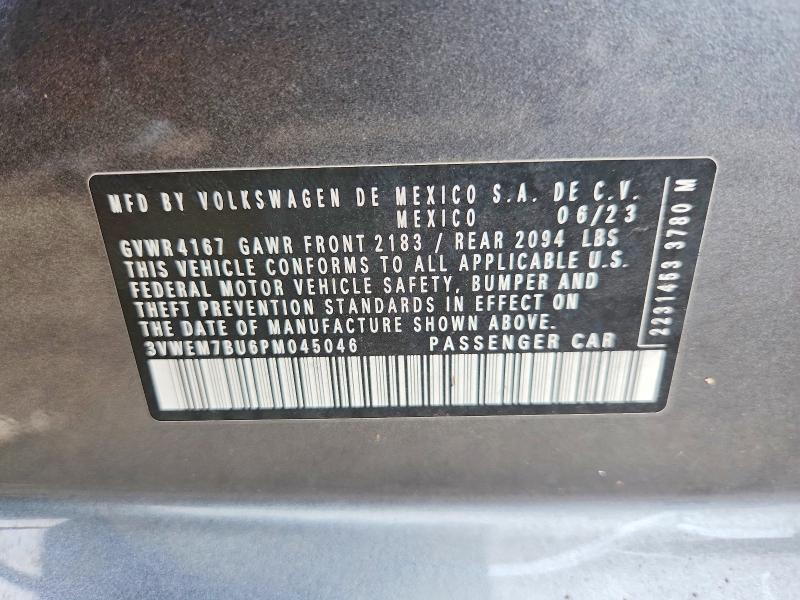 Продаж на аукціоні авто 2023 Volkswagen Jetta, vin: 3VWEM7BU6PM045046, номер лоту: 64650636