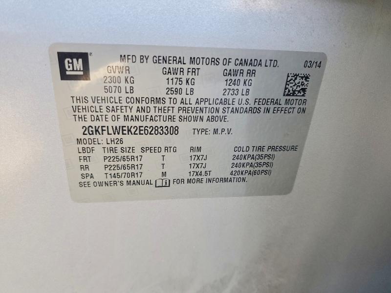 Продаж на аукціоні авто 2014 Gmc Terrain, vin: 2GKFLWEK2E6283308, номер лоту: 65444906