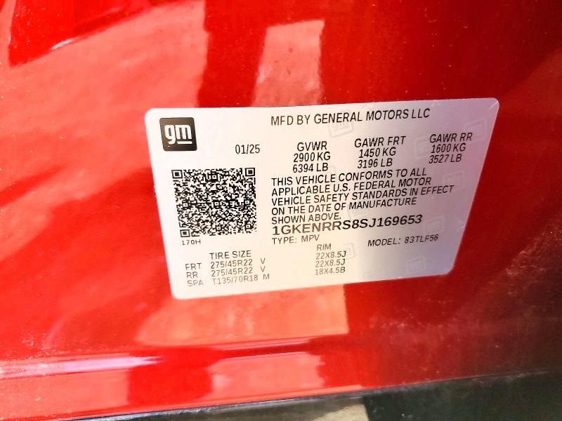 64542426 :رقم المزاد ، 1GKENRRS8SJ169653 vin ، 2025 Gmc Acadia مزاد بيع