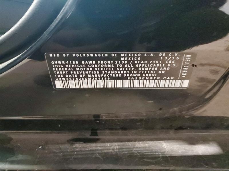 Продажа на аукционе авто 2016 Volkswagen Jetta, vin: 3VW267AJ6GM294385, номер лота: 64984426