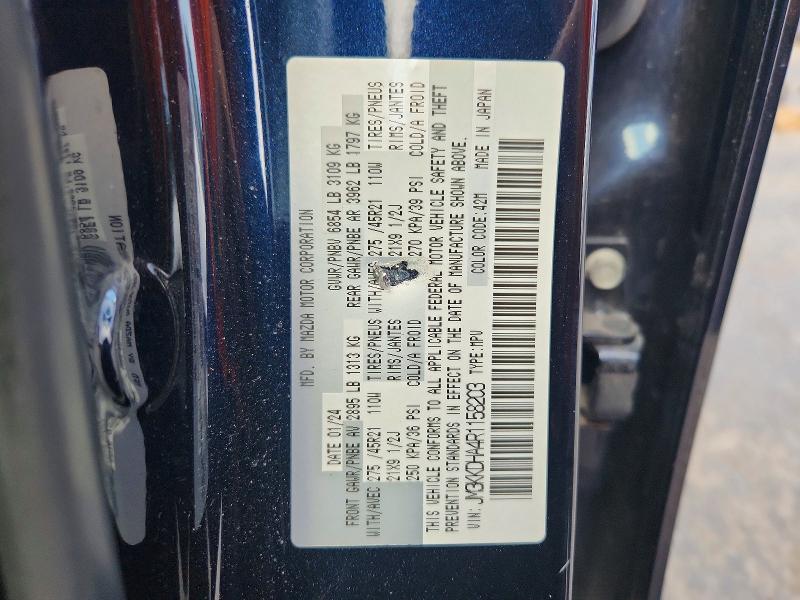 Aukcja sprzedaży 2024 Mazda Cx-90, vin: JM3KKDHA4R1158203, numer aukcji: 66052176