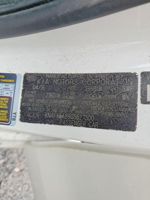 Продажа на аукционе авто 2016 Kia Forte, vin: KNAFX5A89G5627300, номер лота: 66446756