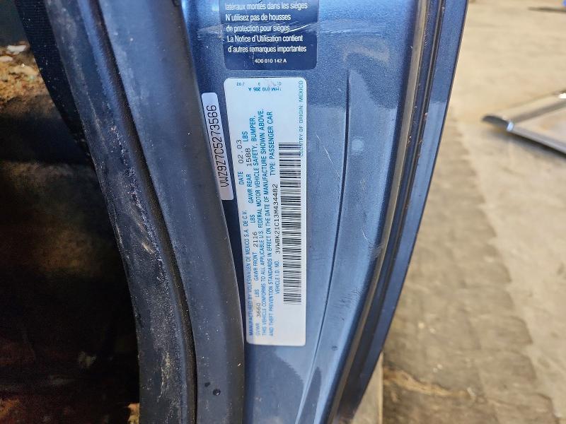 65515876 :رقم المزاد ، 3VWBK21C13M434482 vin ، 2003 Volkswagen New Beetle مزاد بيع