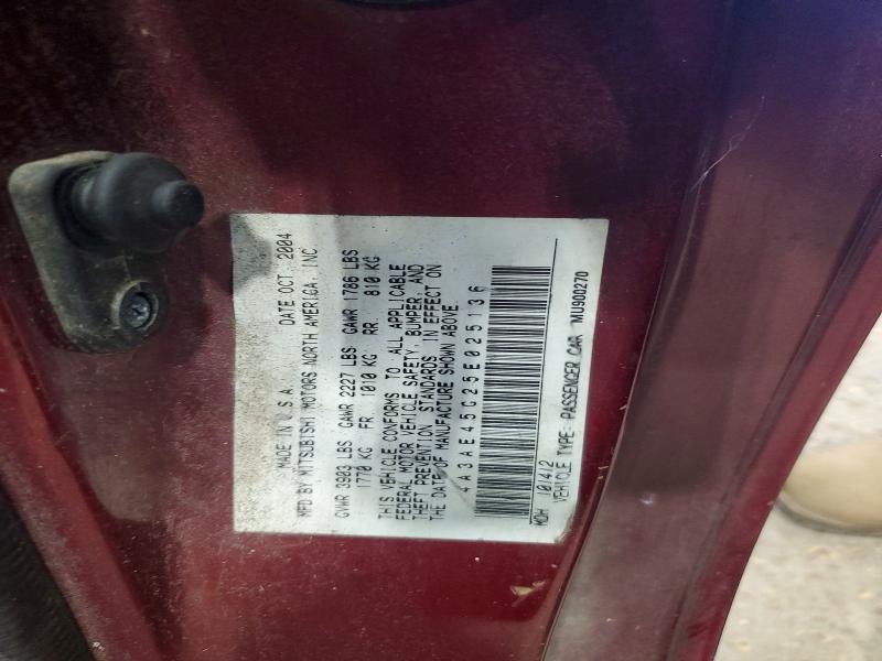 Продажа на аукционе авто 2005 Mitsubishi Eclipse, vin: 4A3AE45G25E025136, номер лота: 63594176