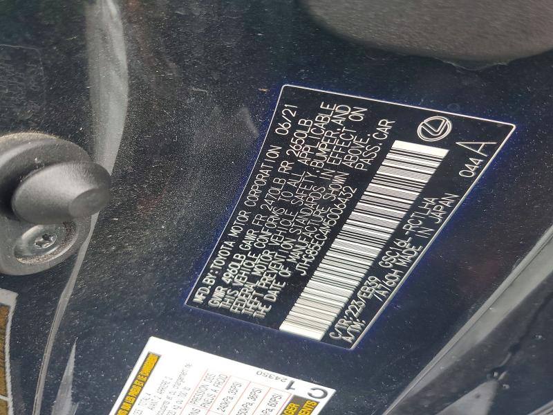 66763846 :رقم المزاد ، JTHG85EC4M5006432 vin ، 2021 Lexus Rc 300 مزاد بيع