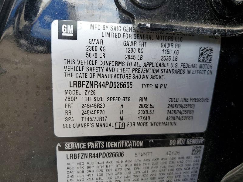63851896 :رقم المزاد ، LRBFZNR44PD026606 vin ، 2023 Buick Envision مزاد بيع