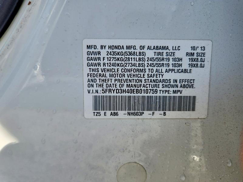 Продажа на аукционе авто 2014 Acura Mdx, vin: 5FRYD3H40EB010759, номер лота: 65308836