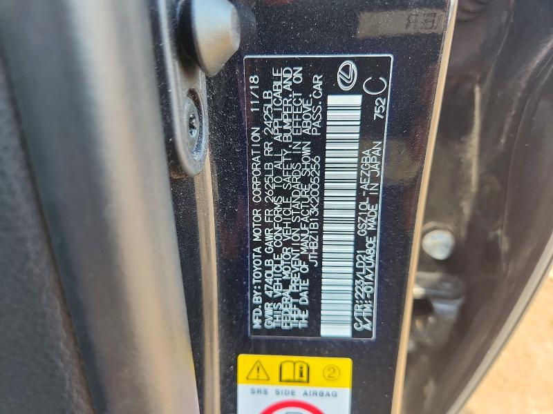 2019 Lexus Es მანქანა იყიდება აუქციონზე, vin: JTHBZ1B13K2005256, აუქციონის ნომერი: 63499026