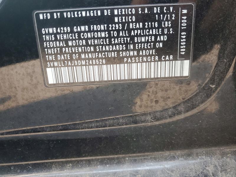 Aukcja sprzedaży 2013 Volkswagen Jetta, vin: 3VWLL7AJ9DM248526, numer aukcji: 65090246