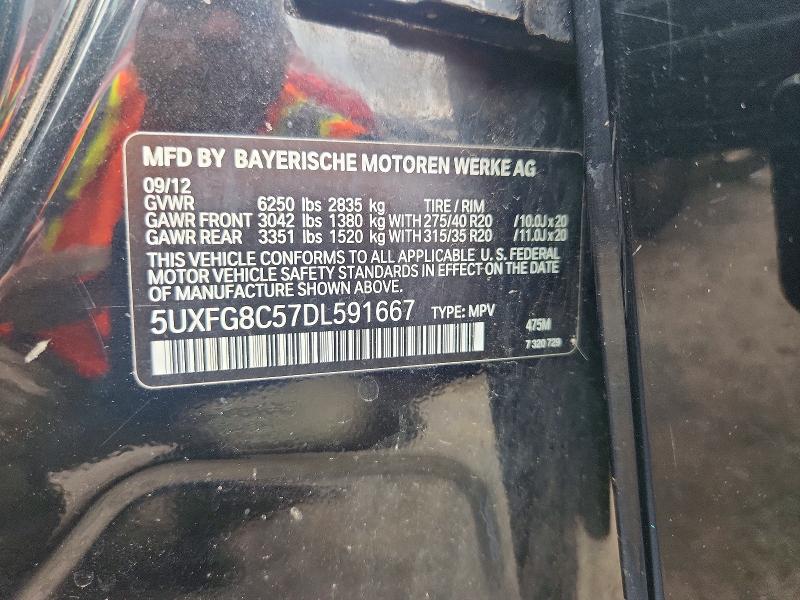 65049906 :رقم المزاد ، 5UXFG8C57DL591667 vin ، 2013 Bmw X6 مزاد بيع
