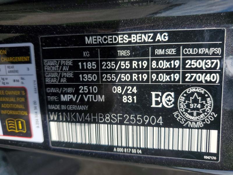 Aukcja sprzedaży 2025 Mercedes-benz Glc, vin: W1NKM4HB8SF255904, numer aukcji: 65556276