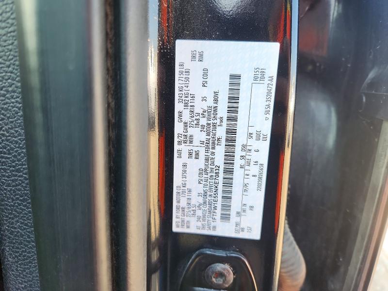 Продажа на аукционе авто 2022 Ford F150, vin: 1FTFW1E55NKE70832, номер лота: 65485256