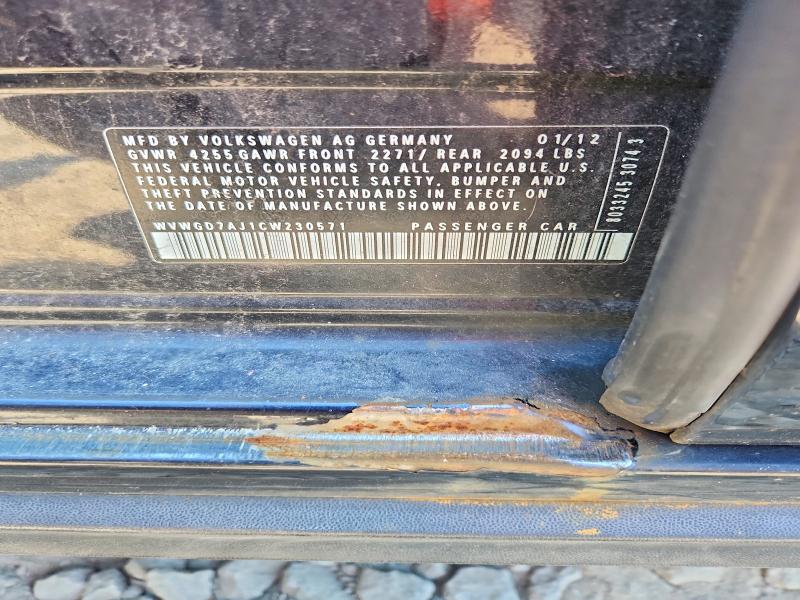 Aukcja sprzedaży 2012 Volkswagen Gti, vin: WVWGD7AJ1CW230571, numer aukcji: 64246106