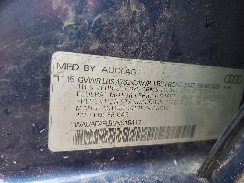Aukcja sprzedaży 2016 Audi A4, vin: WAUAFAFL5GN018417, numer aukcji: 66805506