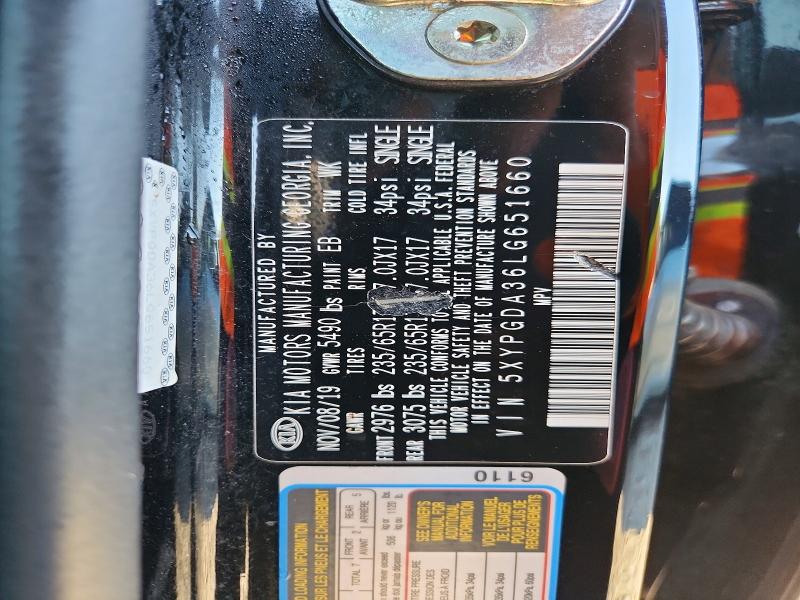 Продаж на аукціоні авто 2020 Kia Sorento, vin: 5XYPGDA36LG651660, номер лоту: 63397996