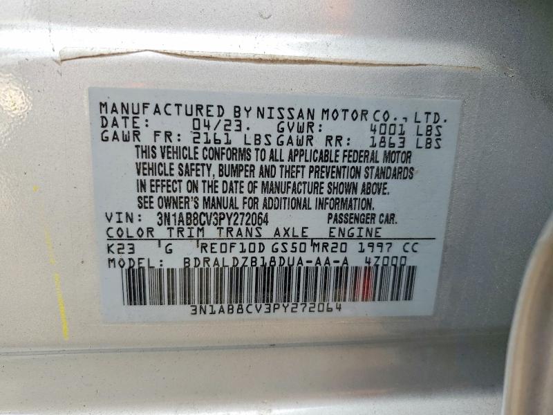 Продажа на аукционе авто 2023 Nissan Sentra, vin: 3N1AB8CV3PY272064, номер лота: 63880406