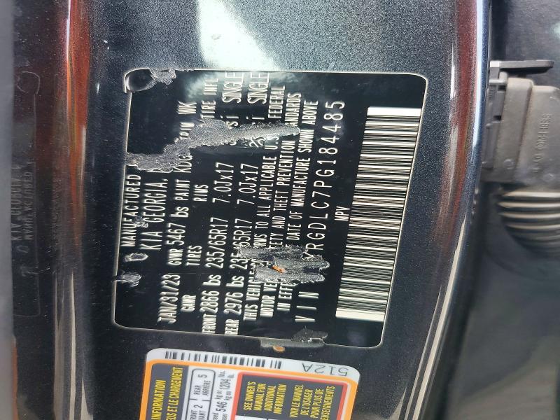 Продаж на аукціоні авто 2023 Kia Sorento, vin: 5XYRGDLC7PG184485, номер лоту: 64635316
