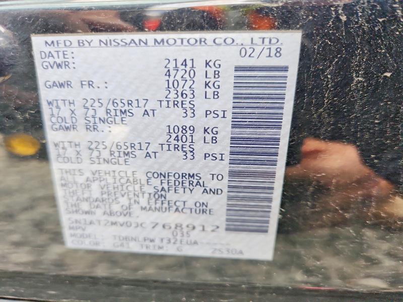 Aukcja sprzedaży 2018 Nissan Rogue, vin: 5N1AT2MV0JC768912, numer aukcji: 66483606