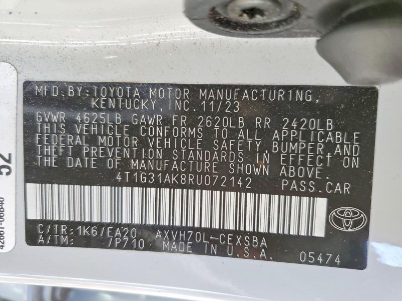 Продаж на аукціоні авто 2024 Toyota Camry Hybrid, vin: 4T1G31AK8RU072142, номер лоту: 65463386