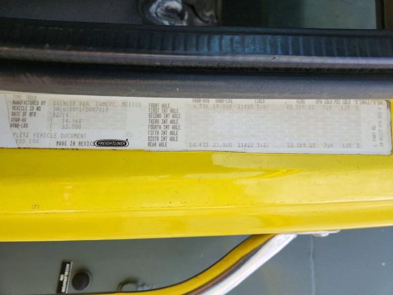 63729586 :رقم المزاد ، 3ALACXDT1FDGB7810 vin ، 2015 Freightliner M2 مزاد بيع