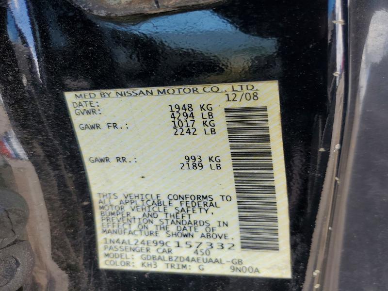 65280946 :رقم المزاد ، 1N4AL24E99C157332 vin ، 2009 Nissan Altima مزاد بيع