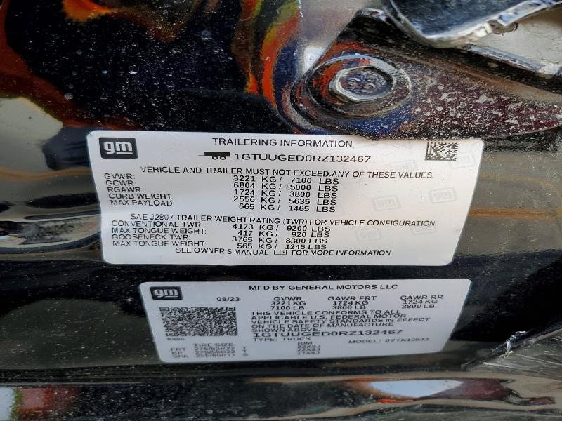 Aukcja sprzedaży 2024 Gmc Sierra, vin: 1GTUUGED0RZ132467, numer aukcji: 63385196