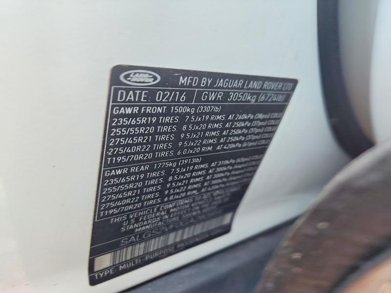 Продажа на аукционе авто 2016 Land Rover Range Rover, vin: SALGS2VF0GA280954, номер лота: 65751656