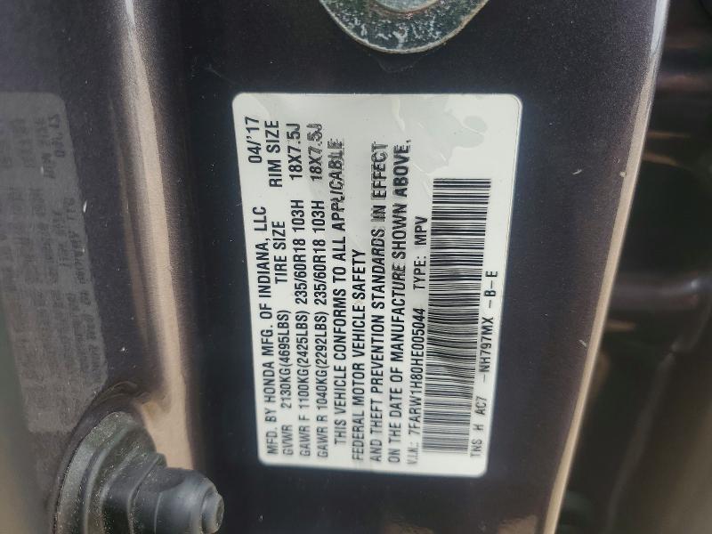 Продаж на аукціоні авто 2017 Honda Cr-v, vin: 7FARW1H80HE005044, номер лоту: 66947436