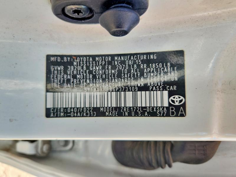 Продаж на аукціоні авто 2016 Toyota Corolla, vin: 5YFBURHE8GP373109, номер лоту: 64087066