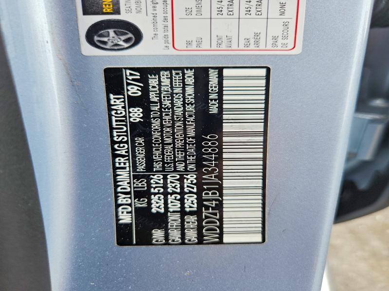 63704146 :رقم المزاد ، WDDZF4JB1JA344886 vin ، 2018 Mercedes-benz E مزاد بيع