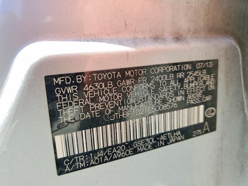 Aukcja sprzedaży 2014 Lexus Is, vin: JTHBF1D21E5008576, numer aukcji: 66538116