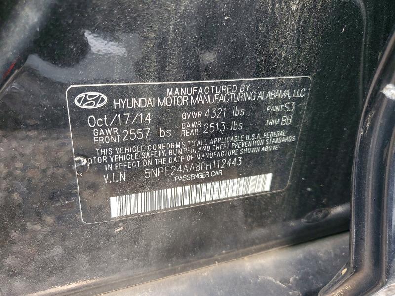 Aukcja sprzedaży 2015 Hyundai Sonata, vin: 5NPE24AA8FH112443, numer aukcji: 65030046
