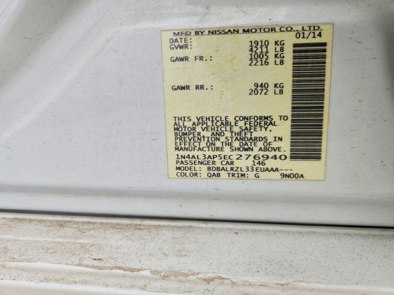 Aukcja sprzedaży 2014 Nissan Altima, vin: 1N4AL3AP5EC276940, numer aukcji: 63769926