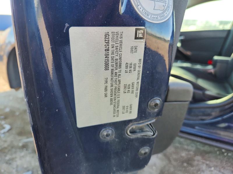 66456496 :رقم المزاد ، 1G2ZF57B184150668 vin ، 2008 Pontiac G6 مزاد بيع