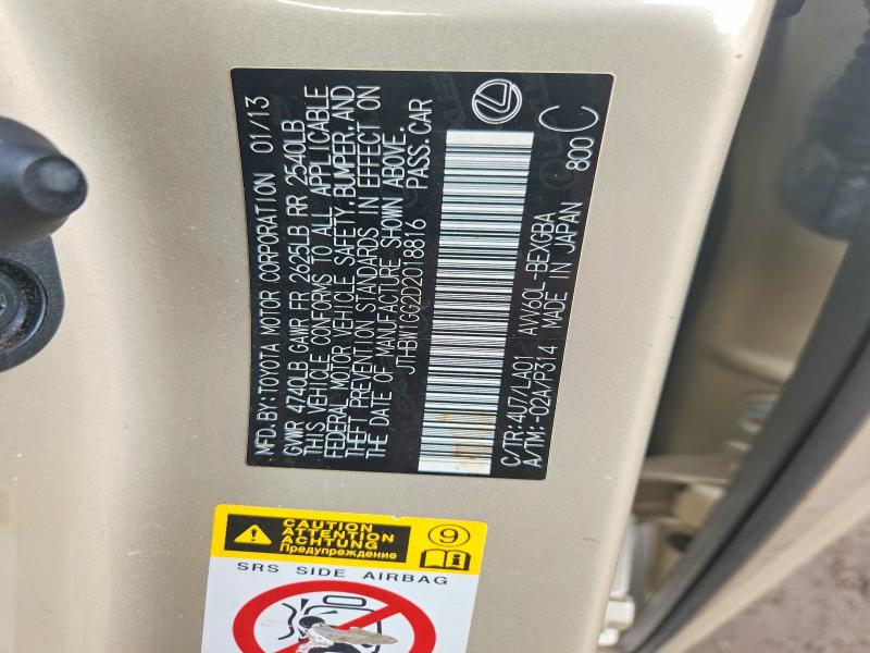 Aukcja sprzedaży 2013 Lexus Es, vin: JTHBW1GG2D2018816, numer aukcji: 63577516