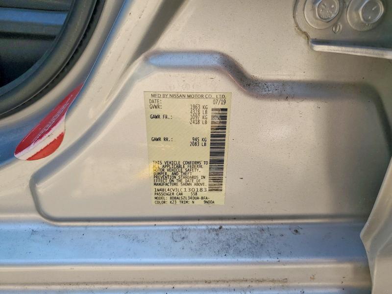 Aukcja sprzedaży 2020 Nissan Altima, vin: 1N4BL4CV3LC130183, numer aukcji: 65801136