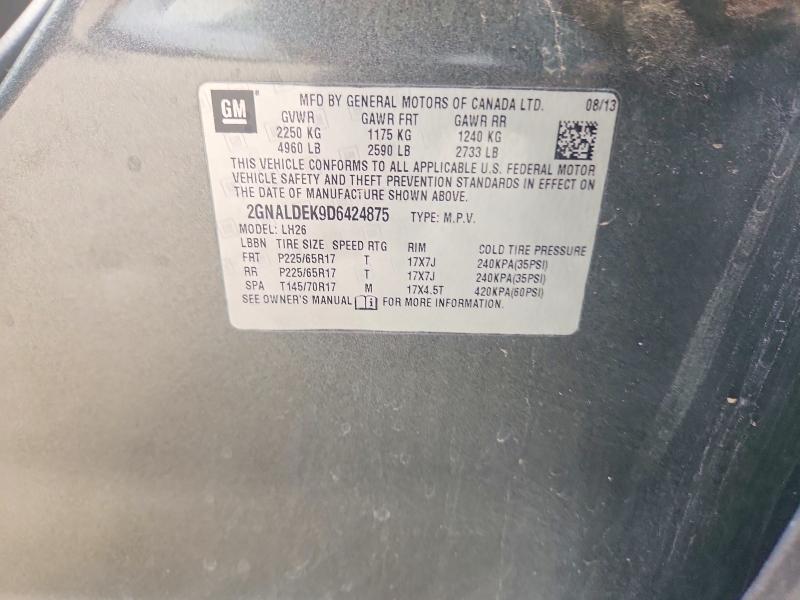 Продажа на аукционе авто 2013 Chevrolet Equinox, vin: 2GNALDEK9D6424875, номер лота: 64332016