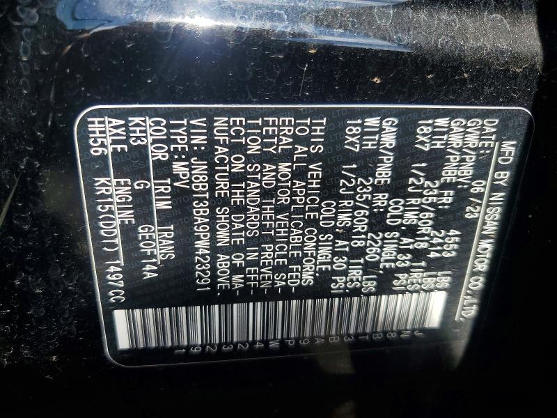 Продажа на аукционе авто 2023 Nissan Rogue, vin: JN8BT3BA9PW423291, номер лота: 64423186