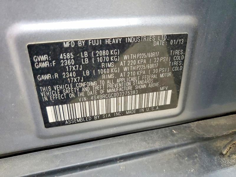 66922696 :رقم المزاد ، 4S4BRCGC0D3275383 vin ، 2013 Subaru Outback مزاد بيع