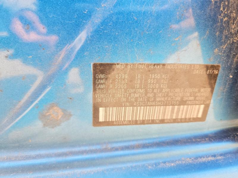 64299496 :رقم المزاد ، 4S3GTAN65H3713155 vin ، 2017 Subaru Impreza مزاد بيع