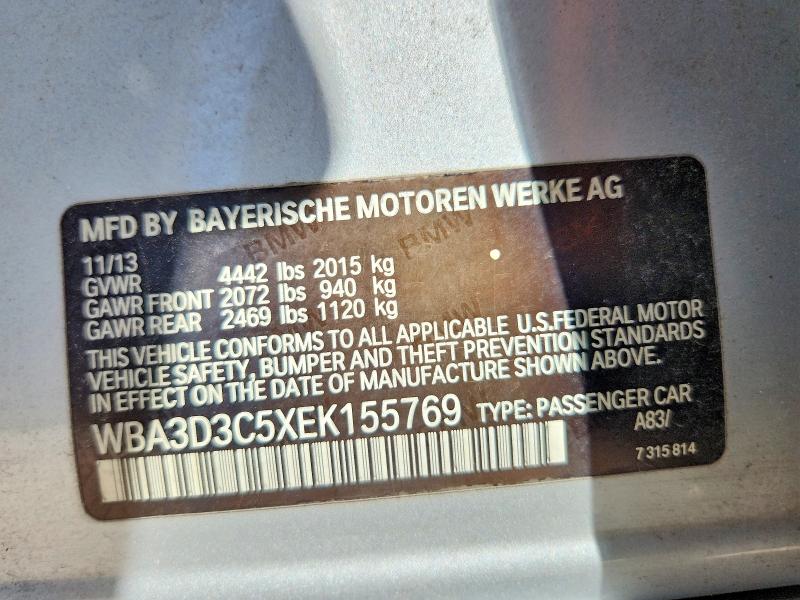 Aukcja sprzedaży 2014 Bmw 328, vin: WBA3D3C5XEK155769, numer aukcji: 67188706