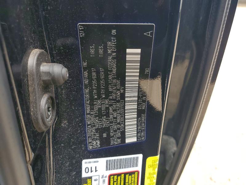 66074226 :رقم المزاد ، 5TDKZ3DC3JS911023 vin ، 2018 Toyota Sienna مزاد بيع