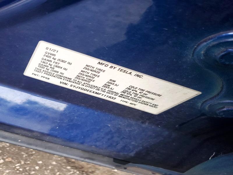 Aukcja sprzedaży 2021 Tesla Model Y, vin: 5YJYGDEEXMF111933, numer aukcji: 66706276