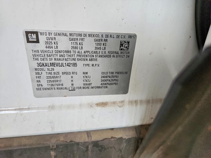 2018 Gmc Terrain მანქანა იყიდება აუქციონზე, vin: 3GKALMEV0JL142185, აუქციონის ნომერი: 64673236