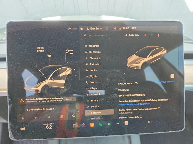 Aukcja sprzedaży 2023 Tesla Model 3, vin: 5YJ3E1EA4PF683578, numer aukcji: 64276046