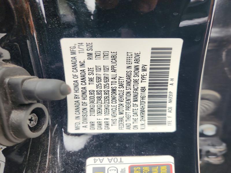 Продажа на аукционе авто 2015 Honda Cr-v, vin: 2HKRM4H70FH611484, номер лота: 64962256