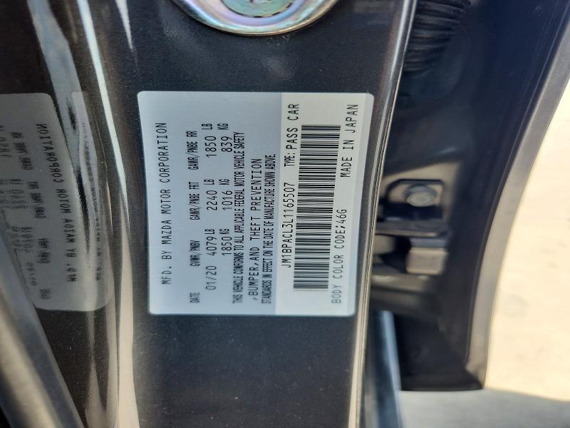 66748396 :رقم المزاد ، JM1BPACL3L1165507 vin ، 2020 Mazda 3 مزاد بيع