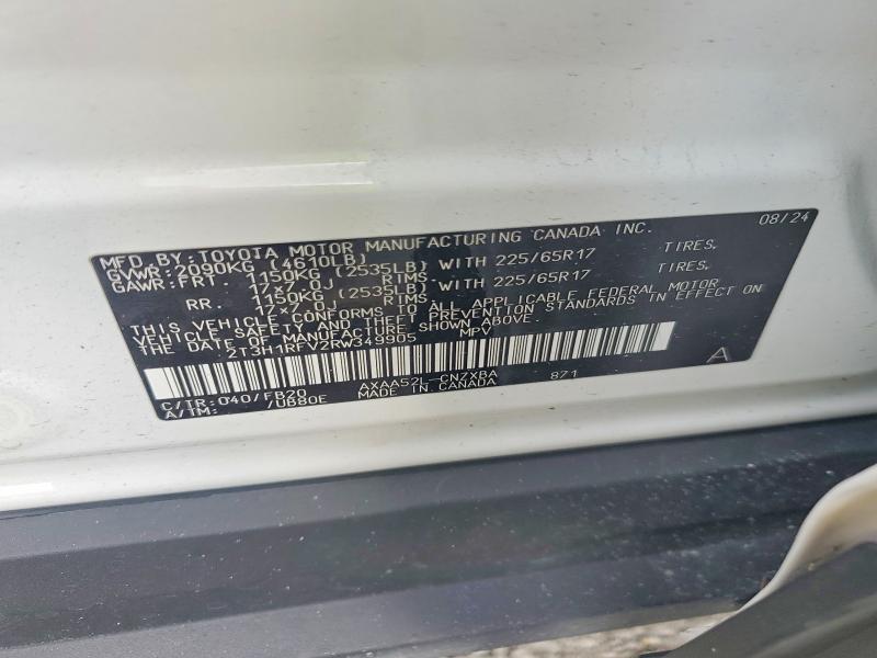 67425736 :رقم المزاد ، 2T3H1RFV2RW349905 vin ، 2024 Toyota Rav4 مزاد بيع