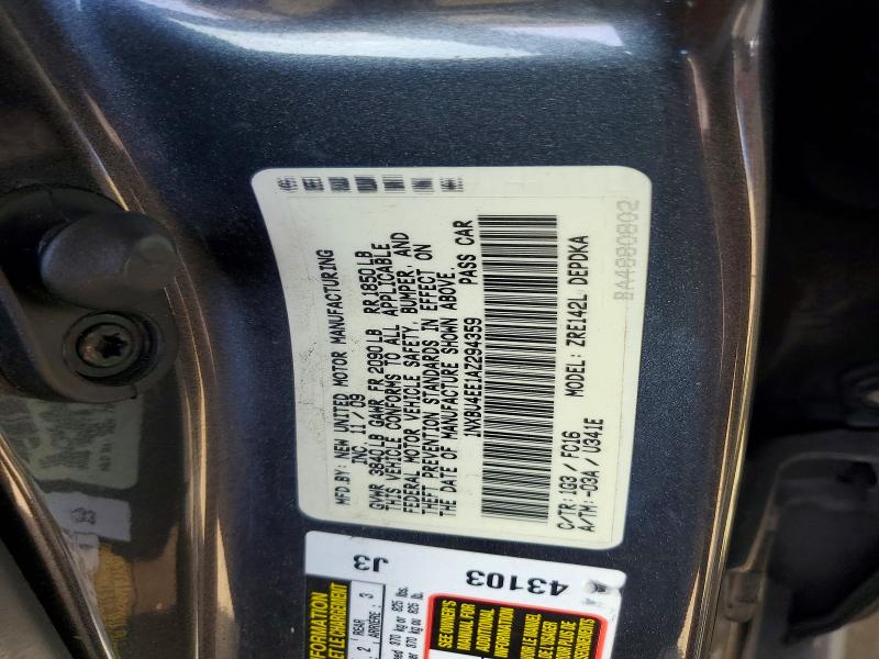 Продажа на аукционе авто 2010 Toyota Corolla, vin: 1NXBU4EE1AZ294359, номер лота: 63429306