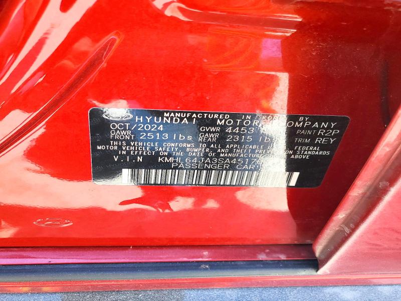 Aukcja sprzedaży 2025 Hyundai Sonata, vin: KMHL64JA3SA451765, numer aukcji: 65098756
